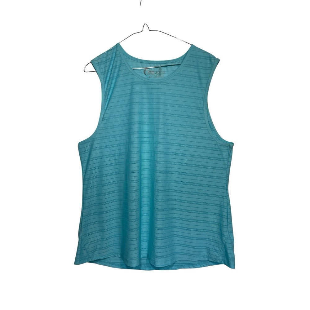 Zyia Top Womens 3XL Blue Vented Muscle‎ Tank Top Lightweight Gym Train